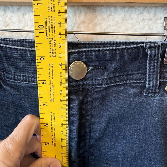 Chicos Womens Platinum Jeans Size .5 Tall 6  Blue Mid Rise Tapered Classic Denim - Picture 8 of 12